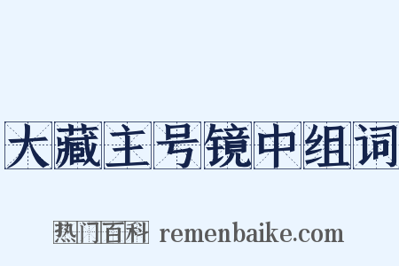 大藏主号镜中组词是什么意思的图片